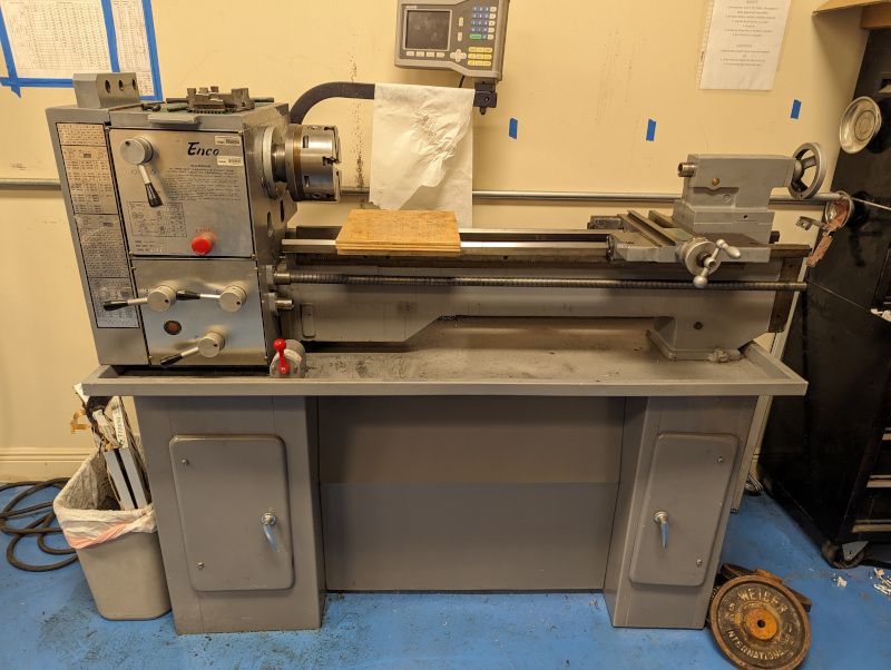 Enco 12x36 lathe (carriage removed for repair)