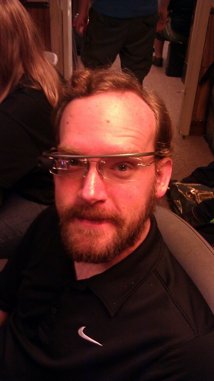 Josh wearing a Google Glass